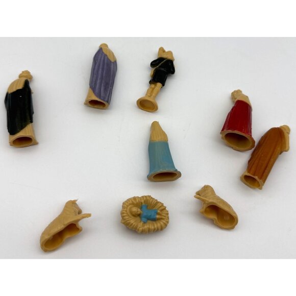 Vintage Merrilite Christmas Nativity Set 9 Pc Baby Jesus Hand Decorated 1985 - Picture 7 of 8